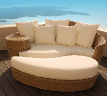 Dune - Ruheliege mit Hocker